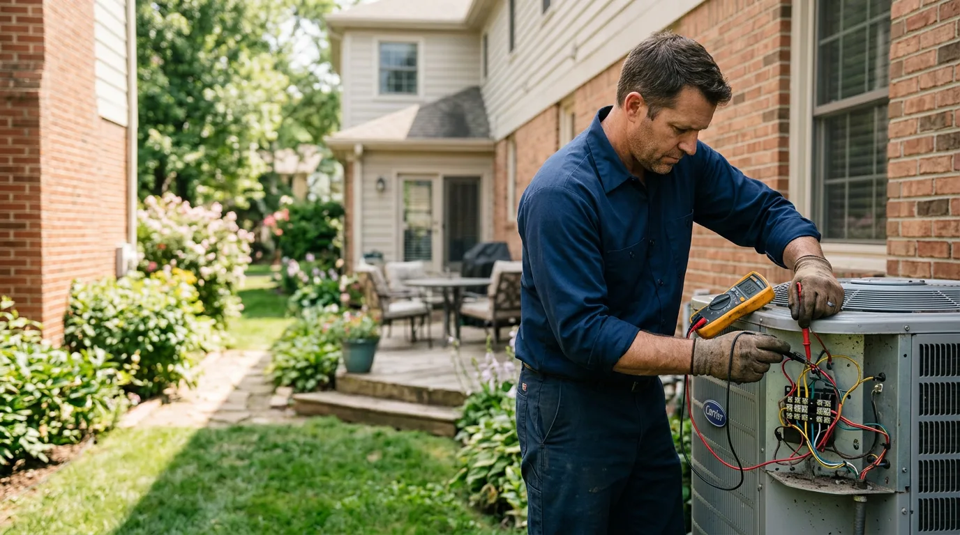 HVAC technician working near Manitowoc, WI